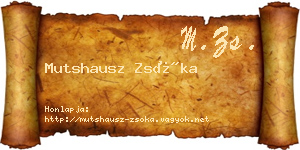Mutshausz Zsóka névjegykártya